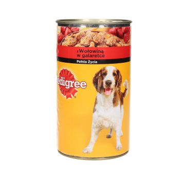 PEDIGREE PUSZKA 1200G WOŁOWINA W GALARECIE