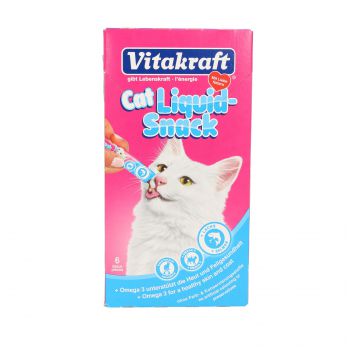VITAKRAFT CAT LIQUID SNACK 6SZT. ŁOSOŚ+OMEGA3 16423