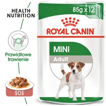ROYAL CANIN MINI ADULT KARMA MOKRA W SOSIE DLA PSÓW DOROSŁYCH, RAS MAŁYCH 85 G