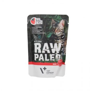 4T RAW PALEO CAT 100G KITTEN BEEF MEAT SASZETKA