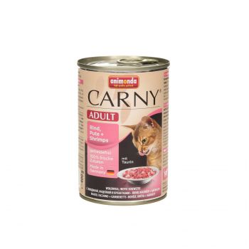 ANIMONDA CARNY PUSZKA 400G KOT WOŁOWINA/INDYK/KREWETKI 83724