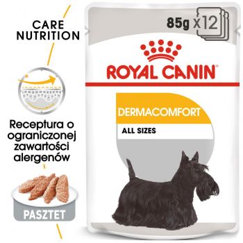 ROYAL CANIN CCN DERMACOMFORT KARMA MOKRA - PASZTET DLA PSÓW DOROSŁYCH O WRAŻLIWEJ SKÓRZE, SKŁONNEJ DO PODRAŻNIEŃ 85 G