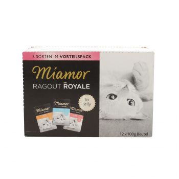 MIAMOR RAGOUT ROYALE MIX SASZETEK W GALARECIE 12 X 100G (INDYK,ŁOSOŚ,CIELĘCINA) 74099