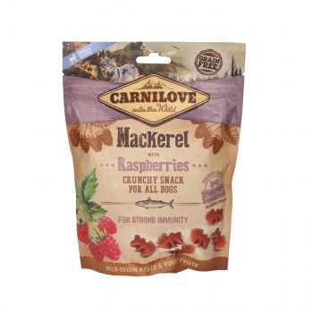 CARNILOVE PRZYSMAK DLA PSA CRUNCHY SNACK MACKREL WITH RASPBERRIES WITH FRESH MEAT 200G