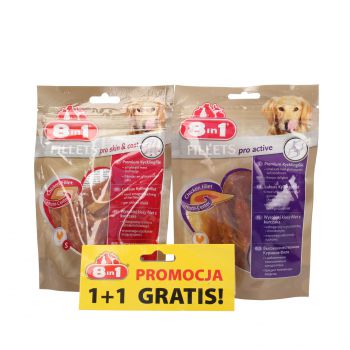 8IN1 FILLETS PRO SKIN&COAT S 80 G + FILLET PRO ACTIVE L 80 G ZESTAW 1+1  GRATIS  600221