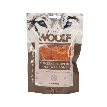 WOOLF PRZYSMAK CHICKEN, PUMPKIN AND OATS BONE 100G