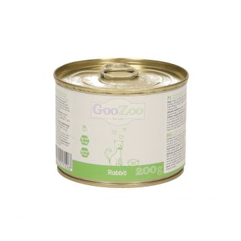GOOZOO Z KRÓLIKIEM KAWAŁKI W SOSIE DLA KOTA PUSZKA 200G