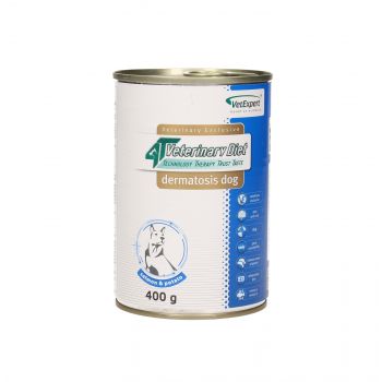 4T VETERINARY DIET DOG DERMATOSIS SALMON/POTATO 400 G PUSZKA