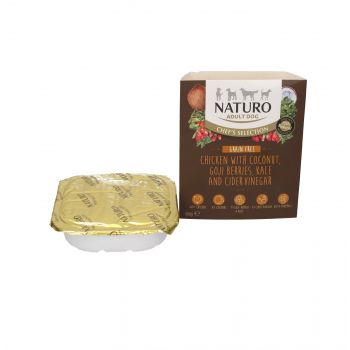 NATURO CHEF'S KURCZAK Z KOKOSEM,JAGODAMI GOJI,JARMUŻEM,OCTEM JABŁKOWYM 400G