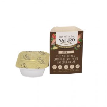 NATURO CHEF'S INDYK Z KOMOSĄ RYŻOWĄ,ŻURAWINĄ,SŁODKIM ZIEMNIAKIEM,OCTEM JABŁKOWYM 150G