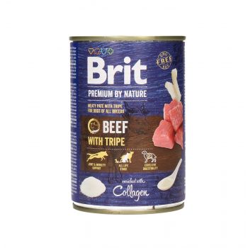 BRIT PREMIUM BY NATURE PUSZKA 400 G PIES BEEF & TRIPES
