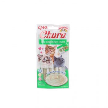 INABA CAT CHURU TUNA WITH CHICKEN 4X14G EU102