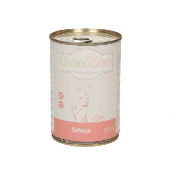 GOOZOO Z ŁOSOSIEM KAWAŁKI W SOSIE DLA KOTA PUSZKA 415G