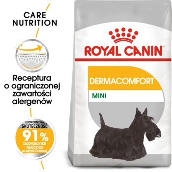 ROYAL CANIN CCN MINI DERMACOMFORT KARMA SUCHA DLA PSÓW DOROSŁYCH, RAS MAŁYCH, O WRAŻLIWEJ SKÓRZE, SKŁONNEJ DO PODRAŻNIEŃ 8 KG