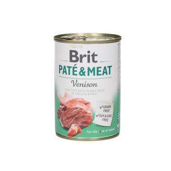 BRIT CARE PUSZKA 400G PIES PATE&MEAT VENISION