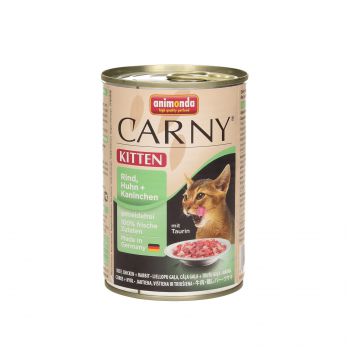 ANIMONDA CARNY PUSZKA 400G KITTEN WOŁOWINA/KURCZAK/KRÓLIK 83972