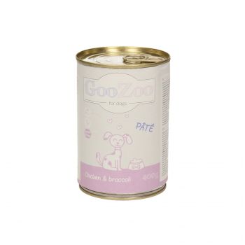 GOOZOO KURCZAK Z BROKUŁAMI PASZTET DLA PSA PUSZKA 400G