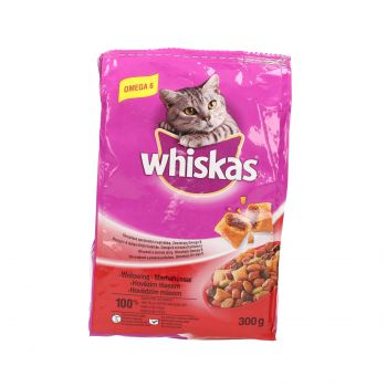 WHISKAS SUCHY WOŁOWINA 300 G