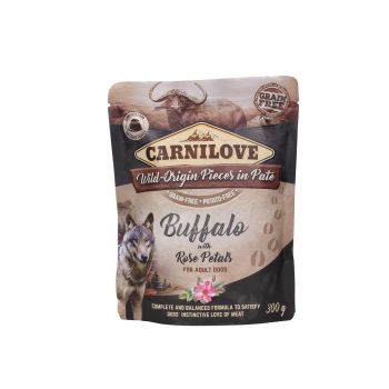 CARNILOVE PIES SASZETKA BUFFALO&ROSE PETALS 300 G