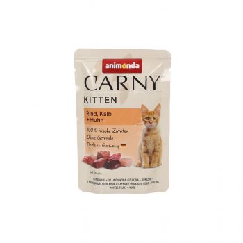 ANIMONDA CARNY SASZETKA 85G KITTEN WOŁOWINA/CIELĘCINA/KURCZAK 83076