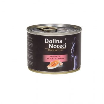 DOLINA NOTECI PREMIUM KOT PUSZKA 185G BOGATA W ŁOSOSIA