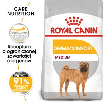 ROYAL CANIN CCN MEDIUM DERMACOMFORT KARMA SUCHA DLA PSÓW DOROSŁYCH, RAS ŚREDNICH O WRAŻLIWEJ SKÓRZE 12 KG