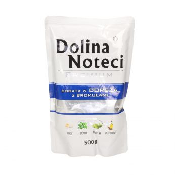 DOLINA NOTECI PREMIUM BOGATA W DORSZA Z BROKUŁAMI SASZETKA 500G