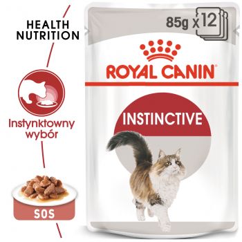 ROYAL CANIN INSTINCTIVE W SOSIE KARMA MOKRA W GALARETCE DLA KOTÓW DOROSŁYCH, WYBREDNYCH 85 G