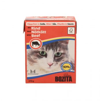 BOZITA FELINE KARTONIK 370G KAWAŁKI W SOSIE Z WOŁOWINĄ 4931