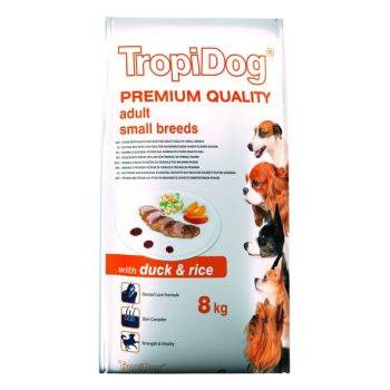TROPIDOG PREMIUM ADULT SMALL DUCK&RICE 8 KG  57027