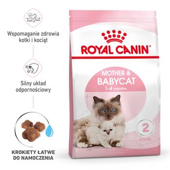 ROYAL CANIN Mother&Babycat karma sucha dla kotek w okresie ciąży, laktacji i kociąt od 1 do 4 miesiąca życia 2 KG
