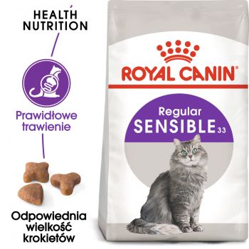 ROYAL CANIN Sensible karma sucha dla kotów dorosłych, o wrażliwym przewodzie pokarmowym 4 KG