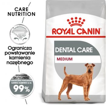 ROYAL CANIN CCN MEDIUM DENTAL CARE KARMA SUCHA DLA PSÓW DOROSŁYCH, RAS ŚREDNICH, REDUKUJĄCA POWSTAWANIE KAMIENIA NAZĘBNEGO 3 KG