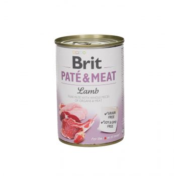 BRIT CARE PUSZKA 400G PIES PATE&MEAT LAMB