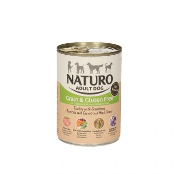 NATURO INDYK/ŻURAWINA/BROKUŁY/MARCHEW W SOSIE ZIOŁOWYM 390G