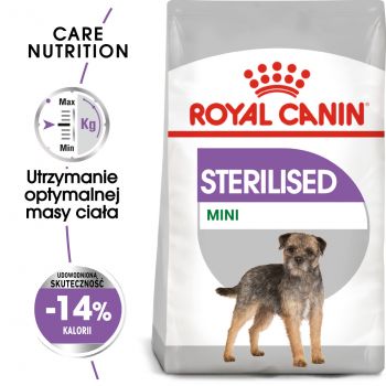 ROYAL CANIN CCN MINI STERILISED KARMA SUCHA DLA PSÓW DOROSŁYCH, RAS MAŁYCH, STERYLIZOWANYCH 3 KG