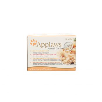 APPLAWS MULTIPACK PUSZKI DLA KOTA CHICKEN DELUXE (KURCZAK MIX) 12X70G