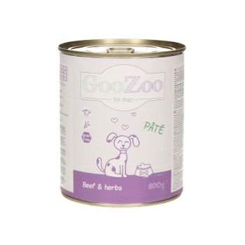 GOOZOO WOŁOWINA Z ZIOŁAMI PASZTET DLA PSA PUSZKA 800G