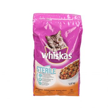 WHISKAS SUCHY STERILE 1,4 KG KURCZAK