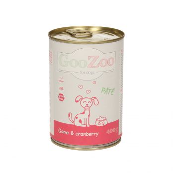 GOOZOO DZICZYZNA Z ŻURAWINĄ PASZTET DLA PSA PUSZKA 400G