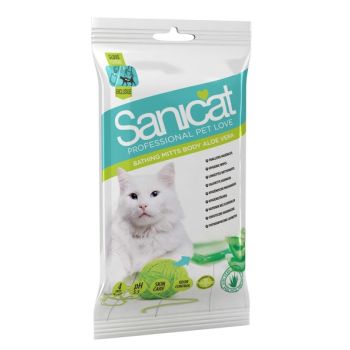 SANICAT CHUSTECZKI HIGIENICZNE DLA KOTA 4SZT. (RĘKAWICZKI)