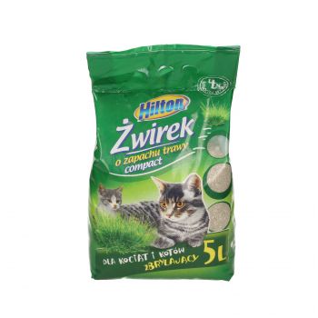 HILTON ŻWIR BENTONIT COMPACT ZBRYLAJĄCY TRAWA DLA KOTA 5L