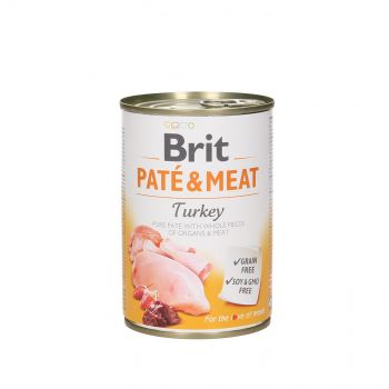 BRIT CARE PUSZKA 400G PIES PATE&MEAT TURKEY