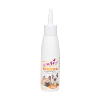 AMIWET PŁYN DO CZYSZCZENIA USZU Z OLEJKIEM Z MIGDAŁOWCA 100 ML