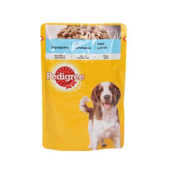PEDIGREE SASZETKA 100G Z JAGNIĘCINĄ W GALARECIE