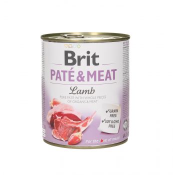 BRIT CARE PUSZKA 800G PIES PATE&MEAT LAMB