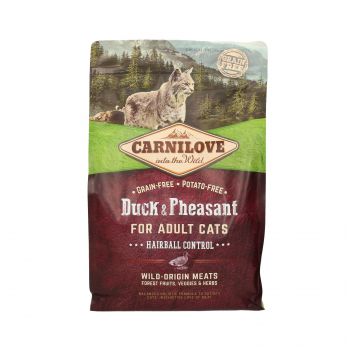 CARNILOVE KOT HAIRBALL CONTROL KACZKA/BAŻANT 2KG