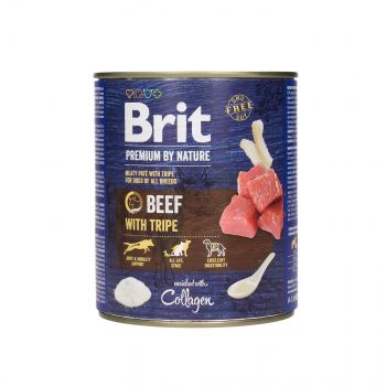 BRIT PREMIUM BY NATURE PUSZKA 800 G PIES BEEF & TRIPES