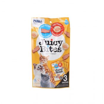 INABA CAT JUICY BITES FISH/CLAM FLAVOUR 3X11,3G EU702