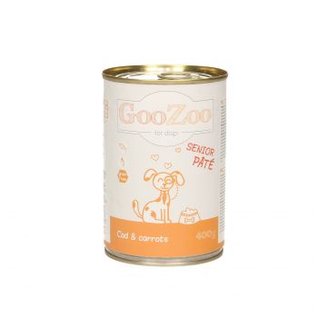 GOOZOO DORSZ Z MARCHEWKĄ PASZTET DLA PSA SENIORA PUSZKA 400G